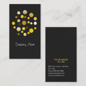 Graue Gold Dotted Modern Business Card Template Visitenkarte (Vorne/Hinten)