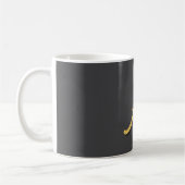 Graue Gold-Farb-Monogramm Professional Kaffeetasse (Links)