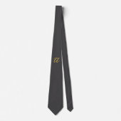 Graue Gold-Farb-Monogramm Professional Krawatte (Vorderseite)