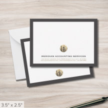 Graue Gold Siegel Berufliche Note Card