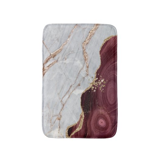 Graue goldene Burgunder, Granit, Stone Textur Badematte (Vorderseite Vertikal)