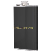 Graue goldene Farbe Beruflich Name hinzufügen Flachmann (Links)