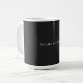 Graue goldene Farbe Beruflich Name hinzufügen Kaffeetasse (Vorderseite Links)