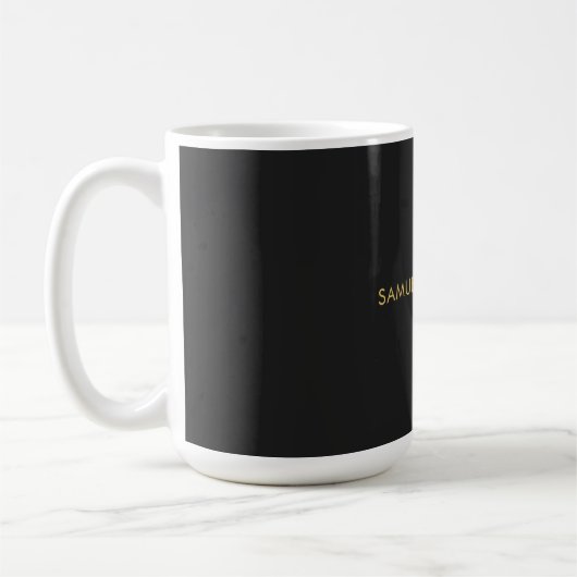 Graue goldene Farbe Beruflich Name hinzufügen Kaffeetasse (Links)