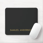 Graue goldene Farbe Beruflich Name hinzufügen Mousepad (Mit Mouse)