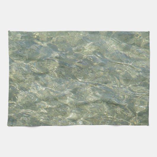 Graue, goldene Wasserfarben Geschirrtuch (Horizontal)