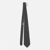 Graue Goldfarbene Monogramm Professional Krawatte (Rückseite)