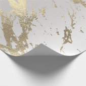 Graue Goldmarble Shiny Glam Abstrakt VIP Geschenkpapier (Ecke)