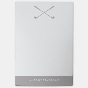 Graue Golfplätze Post-it Klebezettel