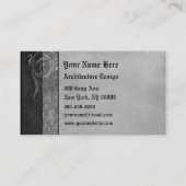 Graue gotische Steinrollen Visitenkarte (Vorderseite)