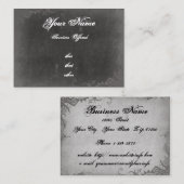 Graue, gotische Visitenkarten Visitenkarte (Vorne/Hinten)