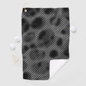 Graue Gradientenschmalstreifen über verschneiten L Golfhandtuch (Insitu)