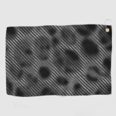 Graue Gradientenschmalstreifen über verschneiten L Golfhandtuch (Horizontal)