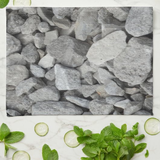 Graue Granit-Kiesel Geschirrtuch (Gefaltet)