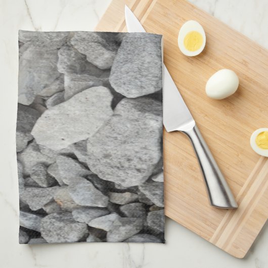 Graue Granit-Kiesel Geschirrtuch (Viertel Falte)