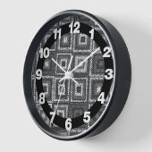 Graue Granny Quadrate Mustermauer Uhr (Winkel)