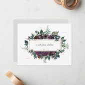 Graue graue Aquarellbilder Mitteilungskarte (Vorderseite/Rückseite Beispiel)