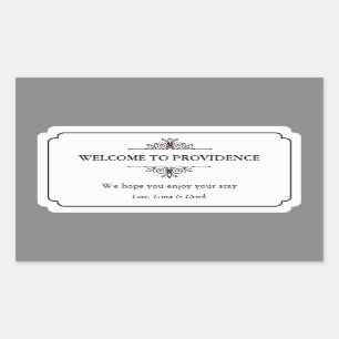 Graue, graue Grenze aus der Stadtgeschenktasche Rechteckiger Aufkleber