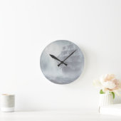 Graue, graue Nebel Piratenschifffahrt Ruhestand Runde Wanduhr (Zuhause)