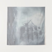 Graue, graue Nebel Piratenschifffahrt Ruhestand Wandteppich (Vorderseite (Horizontal))