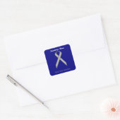 Graue/graue Standard-Ribbon Quadratischer Aufkleber (Umschlag)