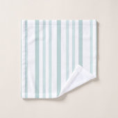 Graue graue Streifen auf weißer Linie Badhandtuch Set (Waschlappen)