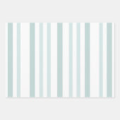 Graue graue Streifen auf weißer Linie Geschenkpapier Set (Vorderseite 2)