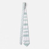 Graue graue Streifen auf weißer Linie Krawatte (Rückseite)