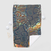 Graue Grauzellen mit Farbfarbe zum sanften Goldlic Golfhandtuch (Insitu)