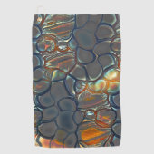 Graue Grauzellen mit Farbfarbe zum sanften Goldlic Golfhandtuch (Vorderseite)