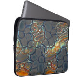 Graue Grauzellen mit Farbfarbe zum sanften Goldlic Laptopschutzhülle (Vorne Rechts)