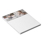 Graue Grenze 2 Foto Grid Pattern Notizblock (angewinkelt)