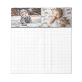 Graue Grenze 2 Foto Grid Pattern Notizblock (Vorderseite)