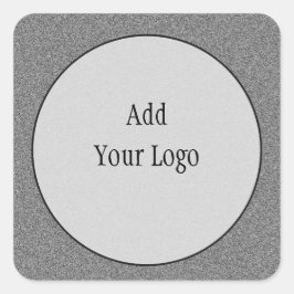 Graue Grenze mit Light Center-Aufkleber Quadratischer Aufkleber