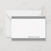 Graue Grenzen Personalisierte Mitteilungskarten (Vorderseite)