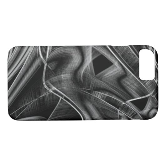 Graue Grooves, schwarzer Hintergrund Case-Mate iPhone Hülle (Rückseite (Horizontal))