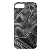 Graue Grooves, schwarzer Hintergrund Case-Mate iPhone Hülle (Rückseite)