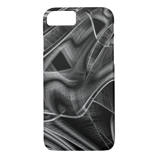Graue Grooves, schwarzer Hintergrund Case-Mate iPhone Hülle (Rückseite)
