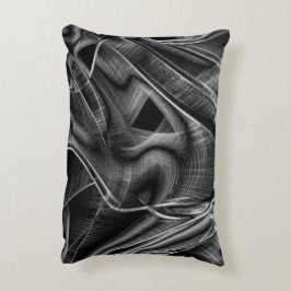 Graue Grooves, schwarzer Hintergrund Dekokissen
