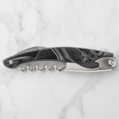 Graue Grooves, schwarzer Hintergrund Kellnermesser (Rückseite)