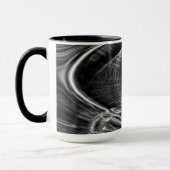 Graue Grooves, schwarzer Hintergrund Tasse (Links)