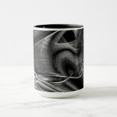 Graue Grooves, schwarzer Hintergrund Tasse (Zentrum)