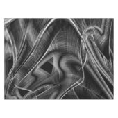 Graue Grooves, schwarzer Hintergrund Tischdecke (Vorderseite (Horizontal))