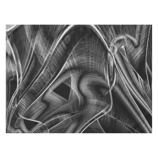 Graue Grooves, schwarzer Hintergrund Tischdecke (Vorderseite (Horizontal))