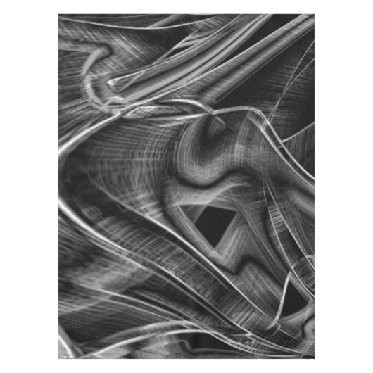Graue Grooves, schwarzer Hintergrund Tischdecke (Vorderseite)