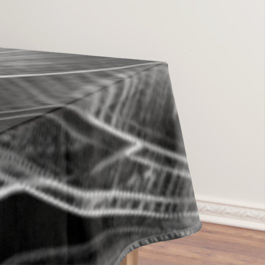 Graue Grooves, schwarzer Hintergrund Tischdecke (Beispiel)