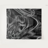 Graue Grooves, schwarzer Hintergrund Wandteppich (Vorderseite (Horizontal))