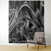 Graue Grooves, schwarzer Hintergrund Wandteppich (Beispiel)