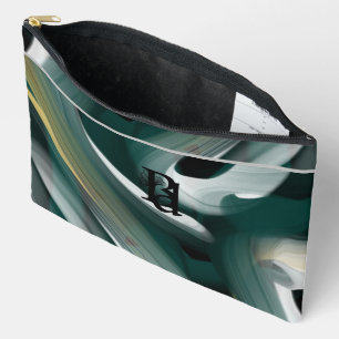 Graue große Zubehörtasche Trend Abstract Grün
