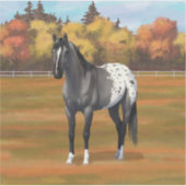 Graue Grulla Appaloosa Vierter Stallion Aufkleber (Vorderseite)